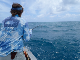 Tim Brune flyfishing for blacktip sharks