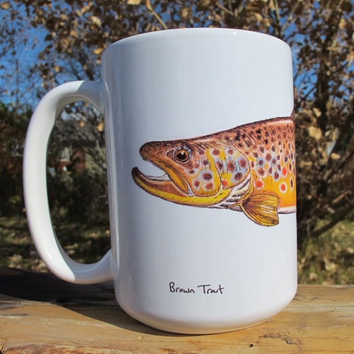 Brown Trout Coffee Mug Jeff Currier Jeff Currier