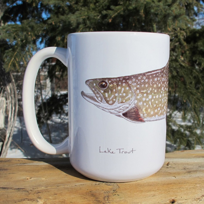 Lake Trout Coffee Mug Jeff Currier Jeff Currier