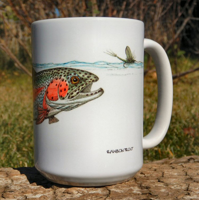 Swimming Rainbow Trout Coffee Mug Jeff Currier Jeff Currier