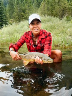 Granny Currier brown trout fishing