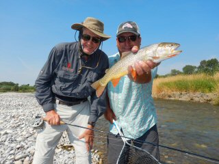 South Fork Fishing Guide Mike Bean with Page Chapman