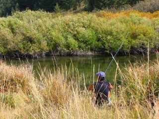 Granny Currier dry fly fishing