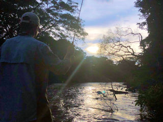 Jeff Currier fly fishing the jungle