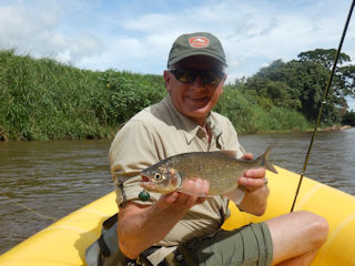 Sam Vigneri fly fishing for machaca