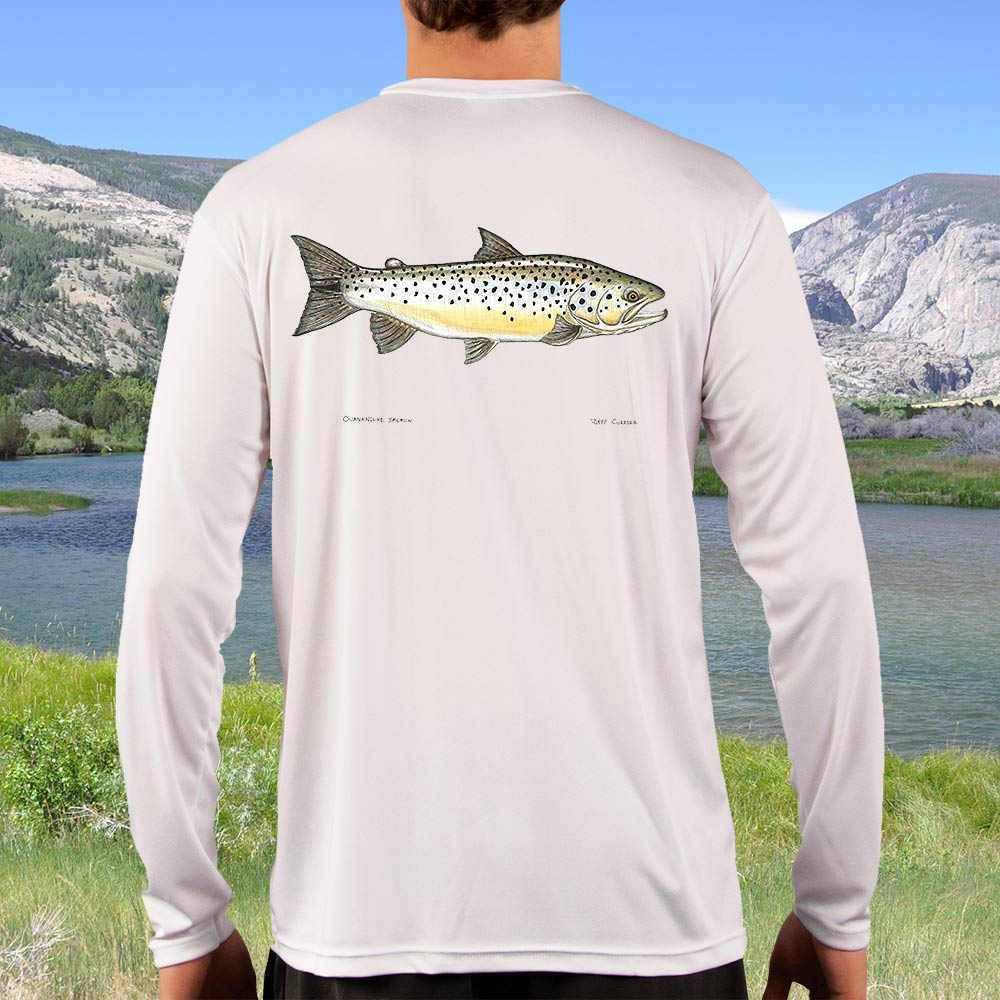 Landlocked Salmon Solar Long Sleeve Shirt Jeff Currier