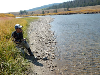 fly fishing with Granny