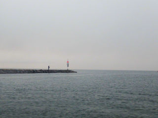 fly fishing off the jetty in Cape Cod