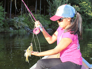 sunfish fishing with kids