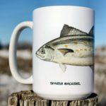 Spanish Mackerel art on coffee mugs