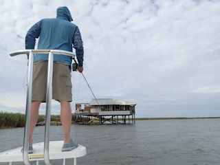 Landon Mayer fly fishing for redfish