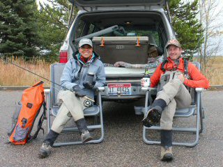 Jeff and Granny Currier fly fishing the Henry's Fork 