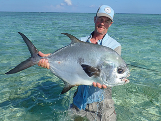 Jeff Currier flyfishing for permit