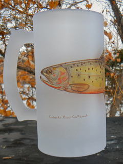 beer steins with fish art