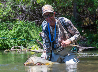 Jeff Currier flyfishing for carp in Africa