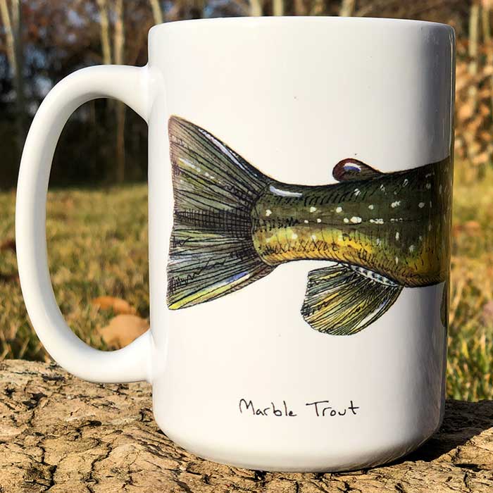 Marble Trout Coffee Mug Jeff Currier Jeff Currier