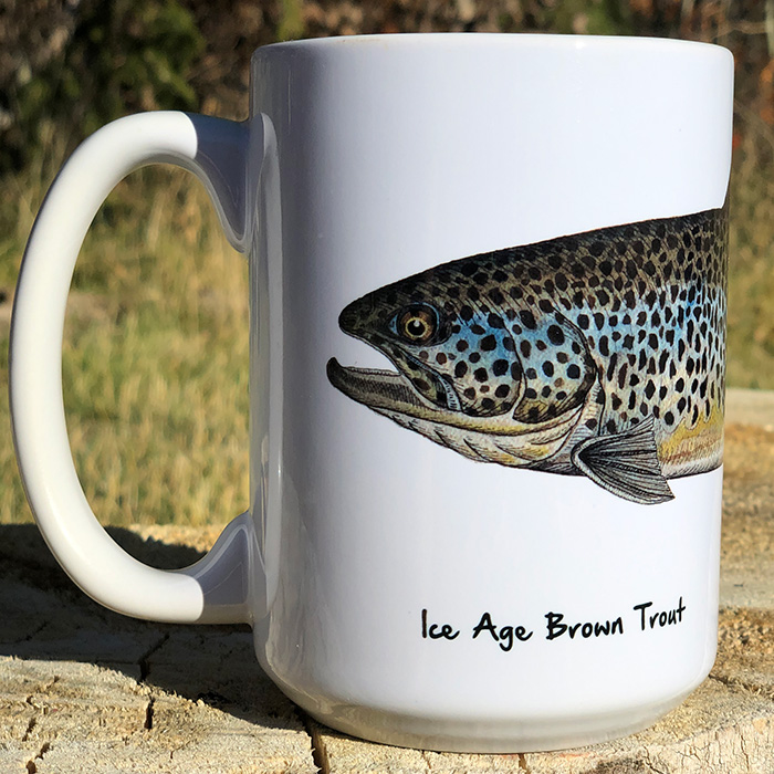 Ice Age Brown Trout Coffee Mug Jeff Currier Jeff Currier